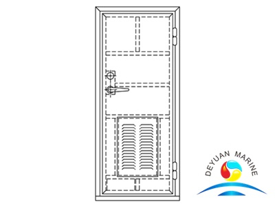 Marine Aluminium Hollowed Cabin Door For Ship Insulation Bulkhead