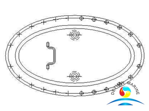 Marine Boat Steel Oval Sunk Type Manhole Cover With Shield