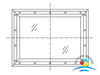 Model 211 Marine Bolt Mount Type Aluminum Frame Fixed Rectangular Windows 