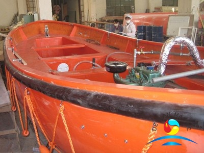 Diesel Engine FRP Material Marine Open Lifeboat For All Ships 