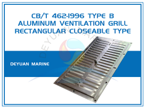 Aluminum Ventilation Grill Rectangular Closeable CB/T 462-1996 Marine Type B