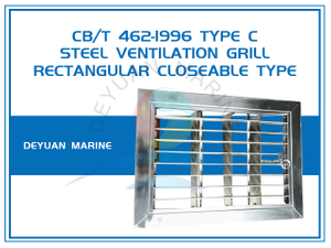 Steel Ventilation Horizontal Groove Grill Rectangular Closeable CB/T 462-1996 Marine Type C