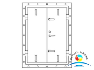 Twin-leaves Square-corner Ship Aluminium Weathertight Hollowed Door