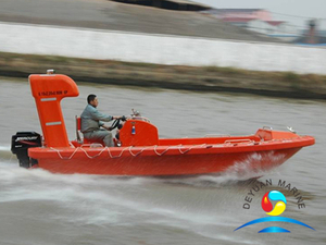 High Speed Type GRP Rescue Boat SOLAS Approved 9-15 People Capacity
